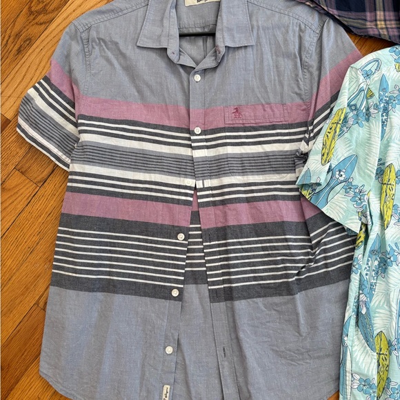 3 Original Penguin Light Gray Button-Up Shirt - Picture 2 of 13